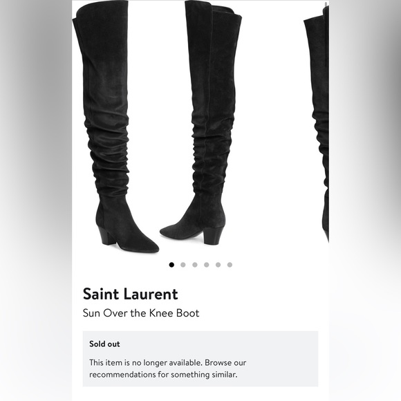 Saint Laurent Over the Knee Suede Boots - Picture 5 of 5